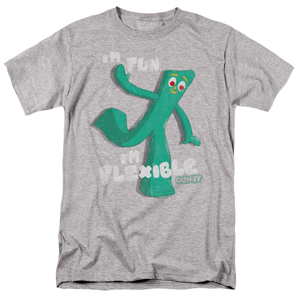 Gumby Flex Mens T Shirt Athletic Heather Officially Licensed