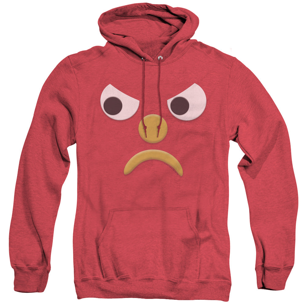 Gumby Blockhead G Mens Heather Hoodie Red Officially Licensed