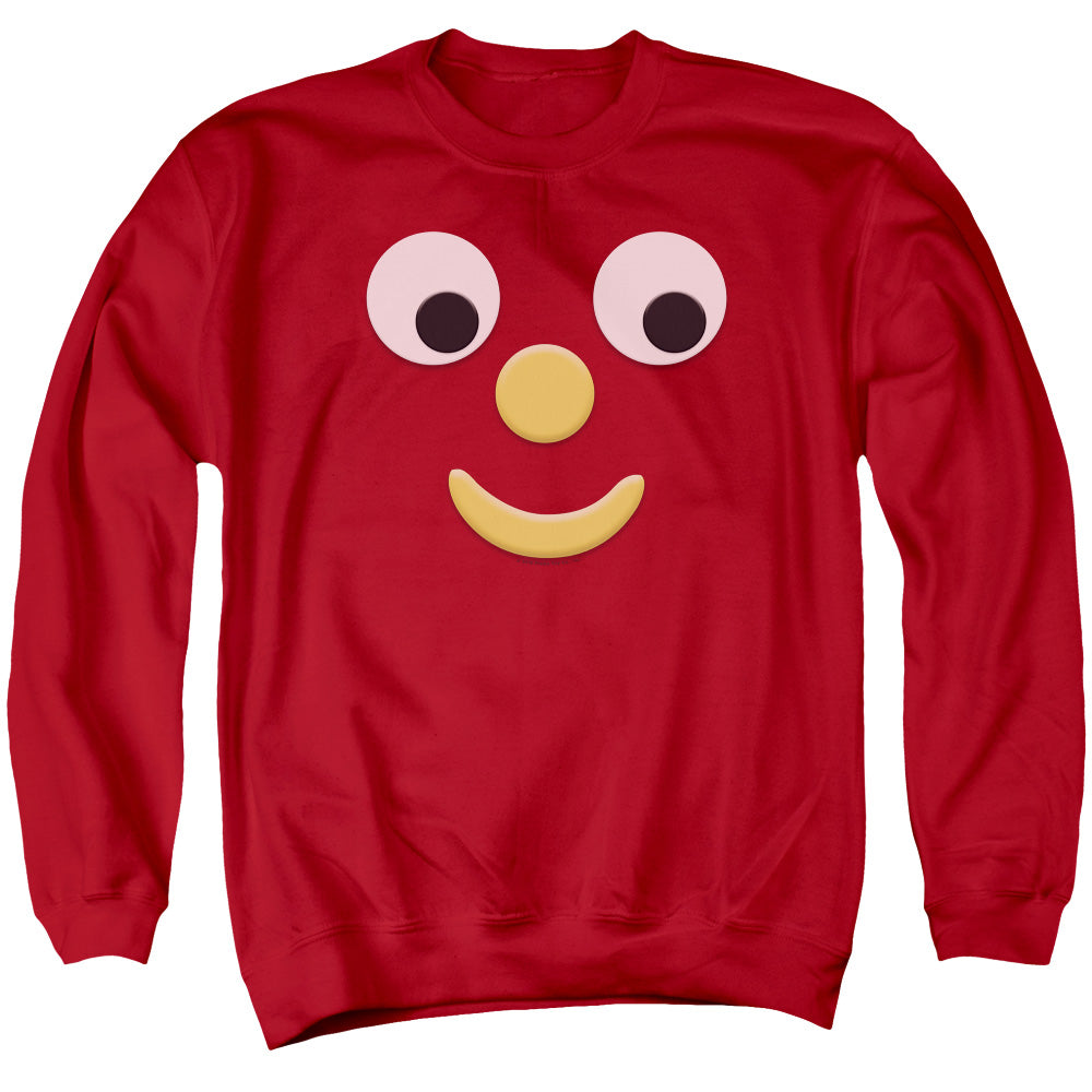 Gumby Blockhead J Mens Crewneck Sweatshirt Red