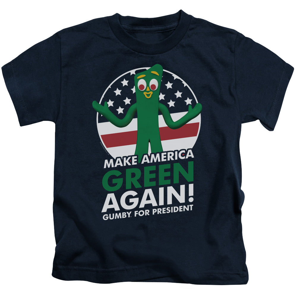 Gumby for President Juvenile Kids Youth T Shirt Navy
