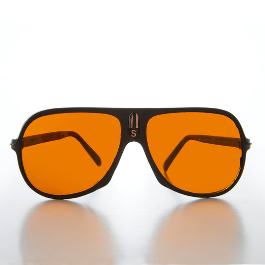 Very 80s Amber Lens Aviator Sunglass  - Gondor