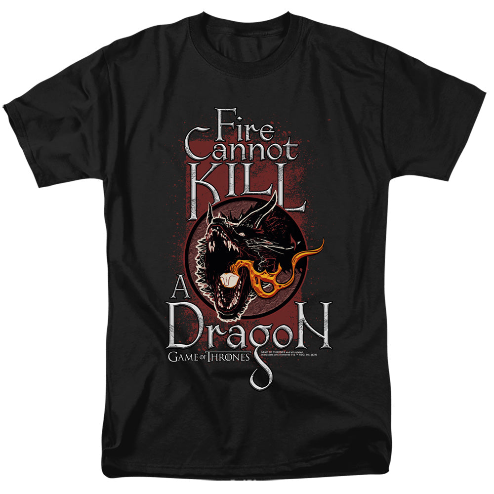 Game Of Thrones Fire Cannot Kill A Dragon Mens T Shirt Black Officially Licensed