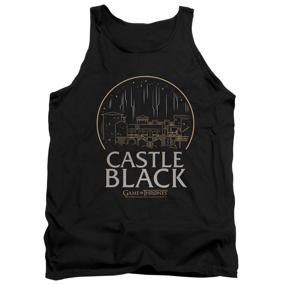Game Of Thrones Castle Black Mens Tank Top Shirt Black Officially Licensed