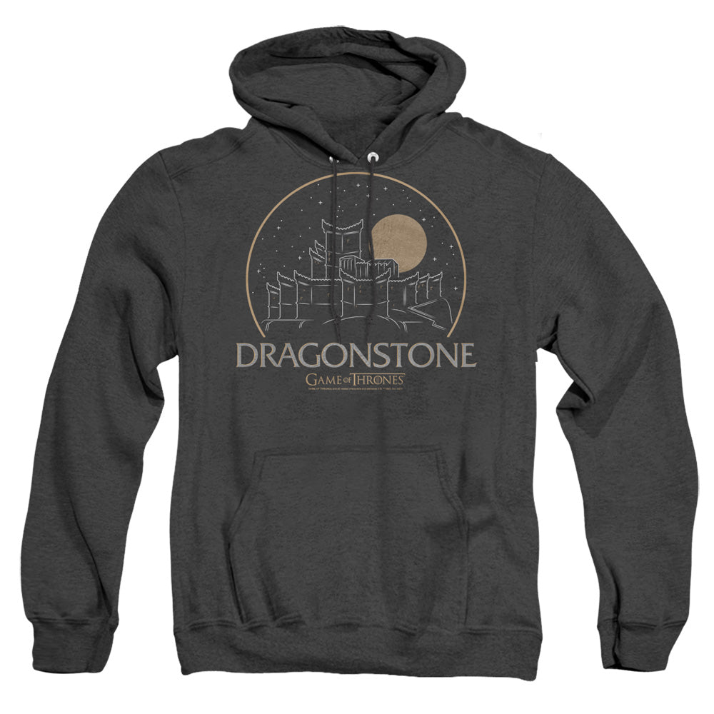 Game Of Thrones Dragonstone Heather Mens Hoodie Black Officially Licensed