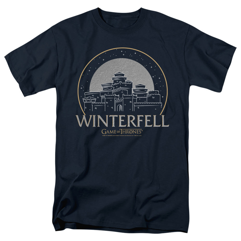 Game Of Thrones Winterfell Mens T Shirt Navy Officially Licensed