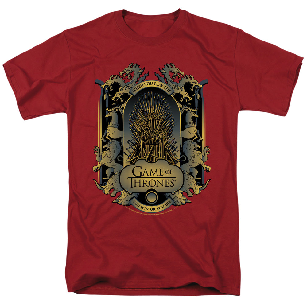 Game Of Thrones Throne And Sigils Mens T Shirt Cardinal Officially Licensed