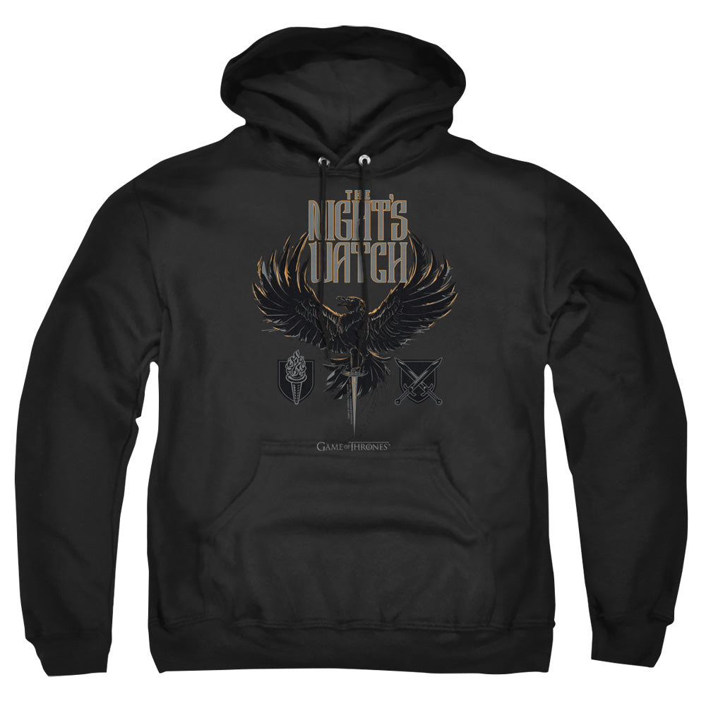 Game Of Thrones The Nights Watch Mens Hoodie Black Officially Licensed