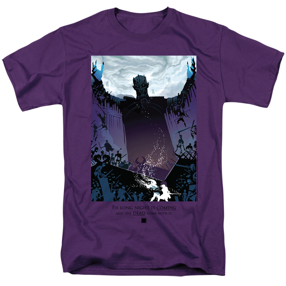 Game Of Thrones The Long Night Mens T Shirt Purple Officially Licensed