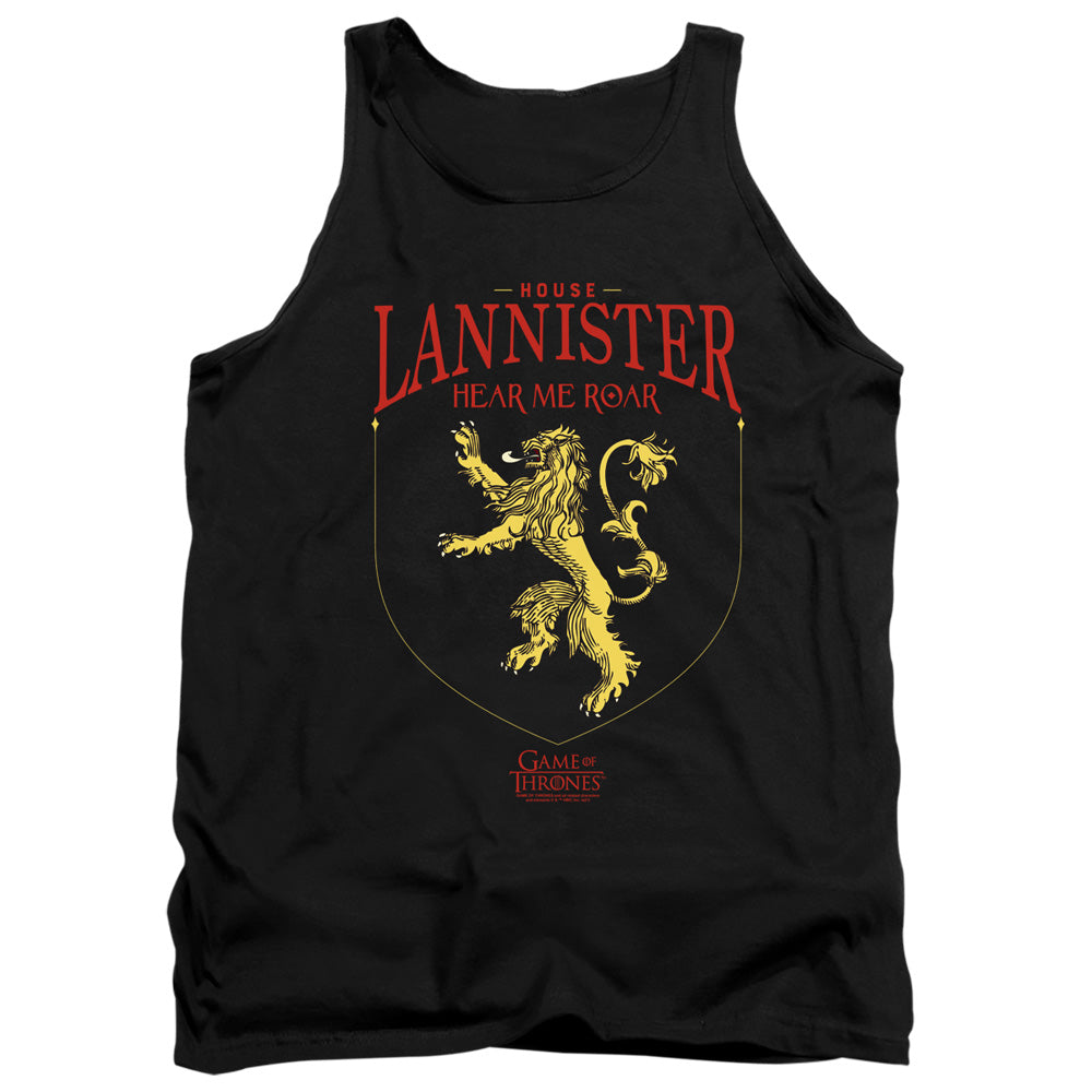 Game Of Thrones House Lannister Sigil Mens Tank Top Shirt Black Officially Licensed