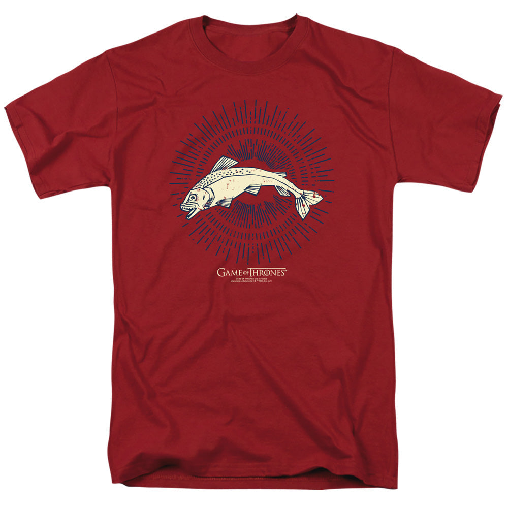 Game Of Thrones Tully Burst Sigil Mens T Shirt Cardinal Officially Licensed