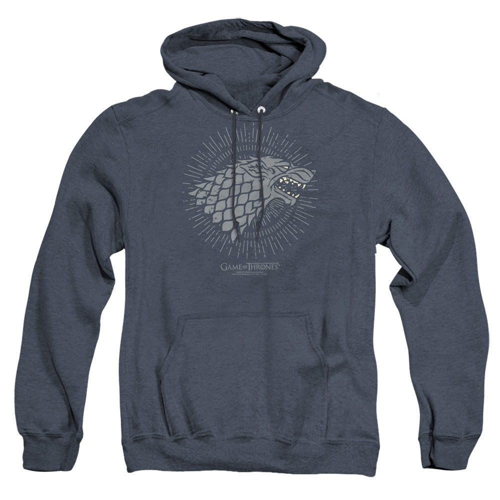 Game Of Thrones Stark Burst Sigils Heather Mens Hoodie Navy Officially Licensed