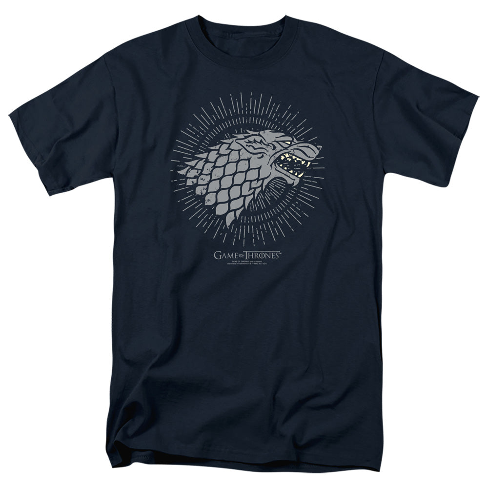 Game Of Thrones Stark Burst Sigils Mens T Shirt Navy Officially Licensed