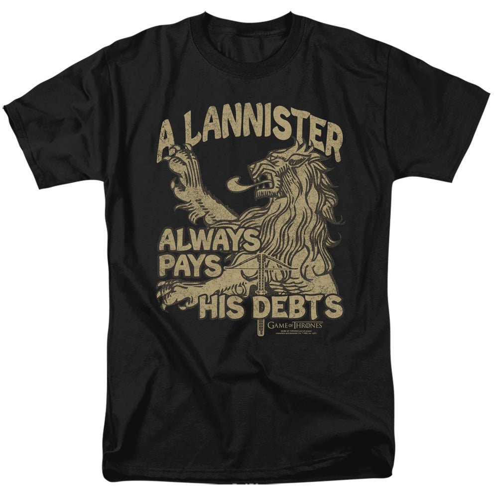 Game Of Thrones Debts Mens T Shirt Black Officially Licensed