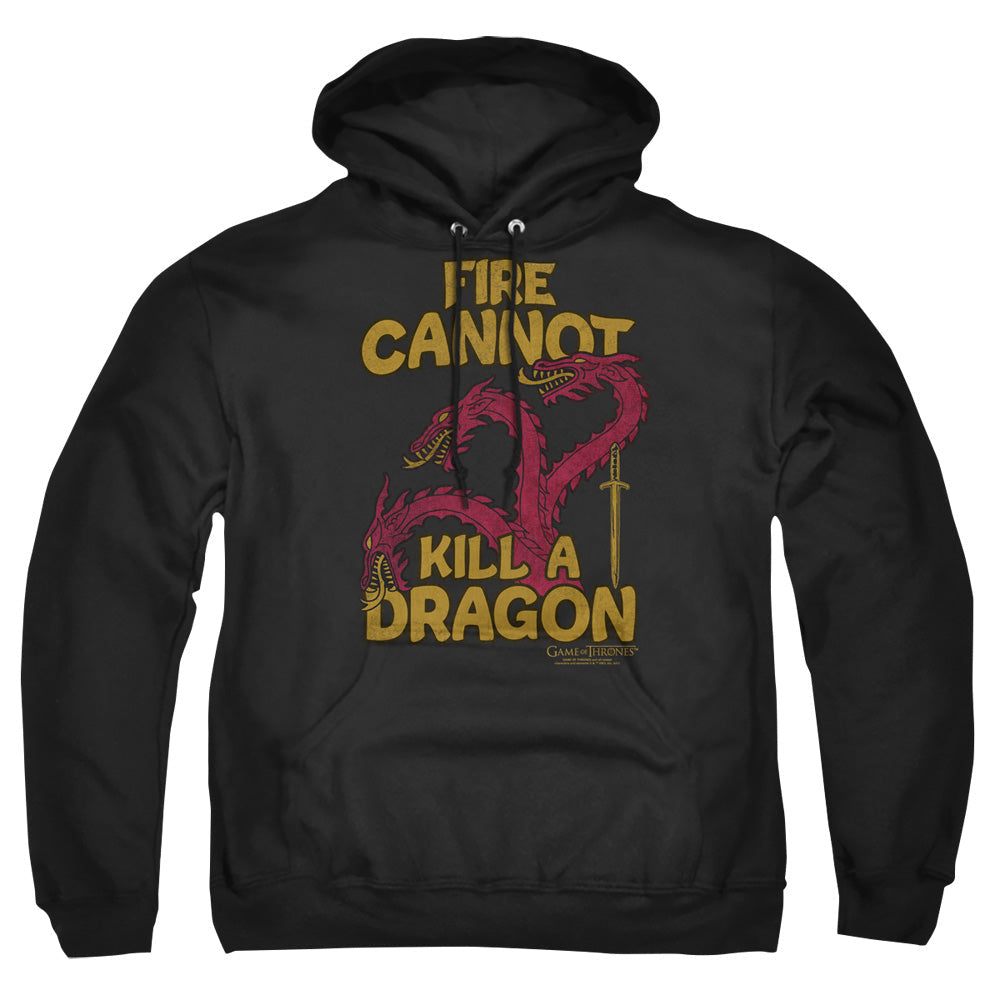 Game Of Thrones Dragons With Fire Mens Hoodie Black Officially Licensed