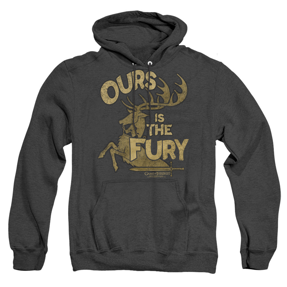 Game Of Thrones Fury Heather Mens Hoodie Black Officially Licensed