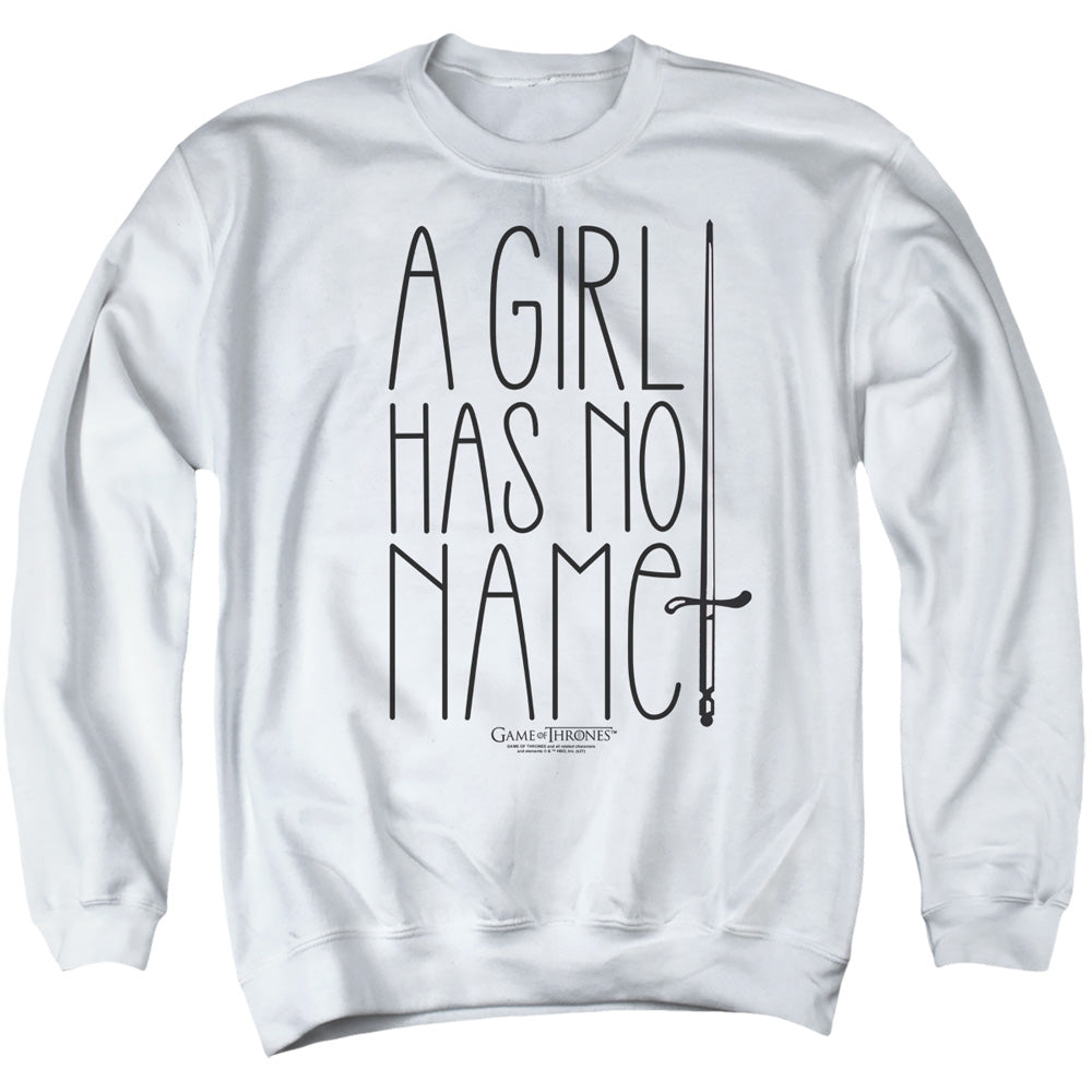 Game Of Thrones No Name Mens Crewneck Sweatshirt White Officially Licensed