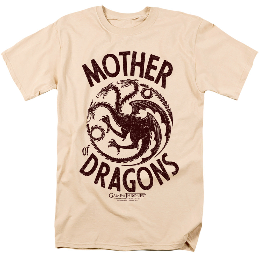 Game Of Thrones Mother Of Dragons Mens T Shirt Cream Officially Licensed