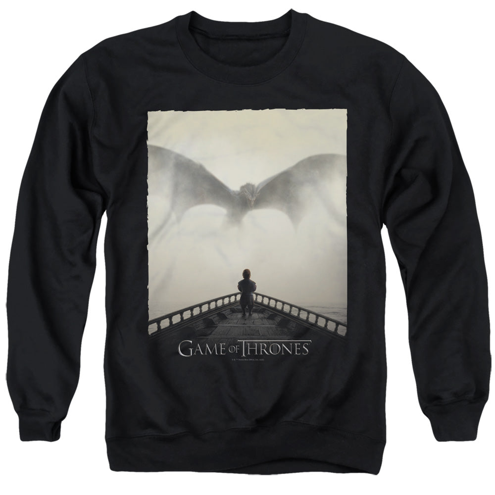 Game Of Thrones Dragon 1 Mens Crewneck Sweatshirt Black Officially Licensed