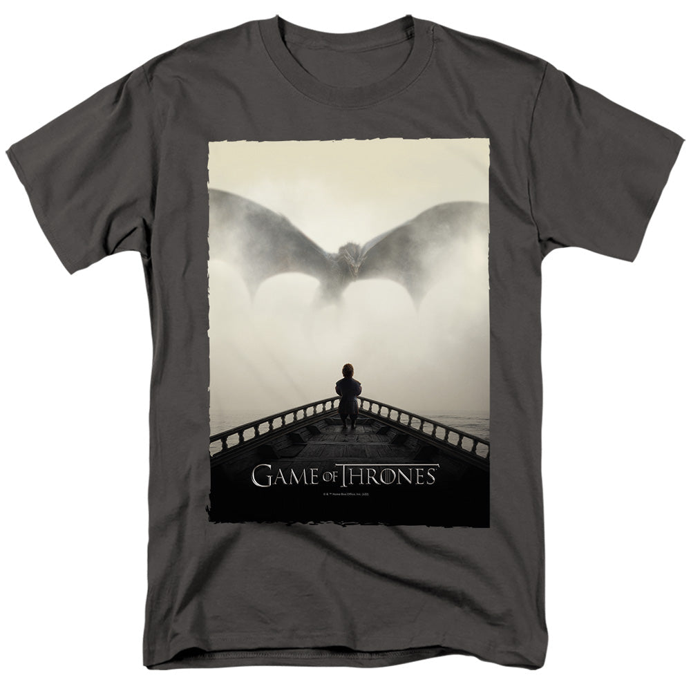 Game Of Thrones Dragon 2 Mens T Shirt Charcoal Officially Licensed