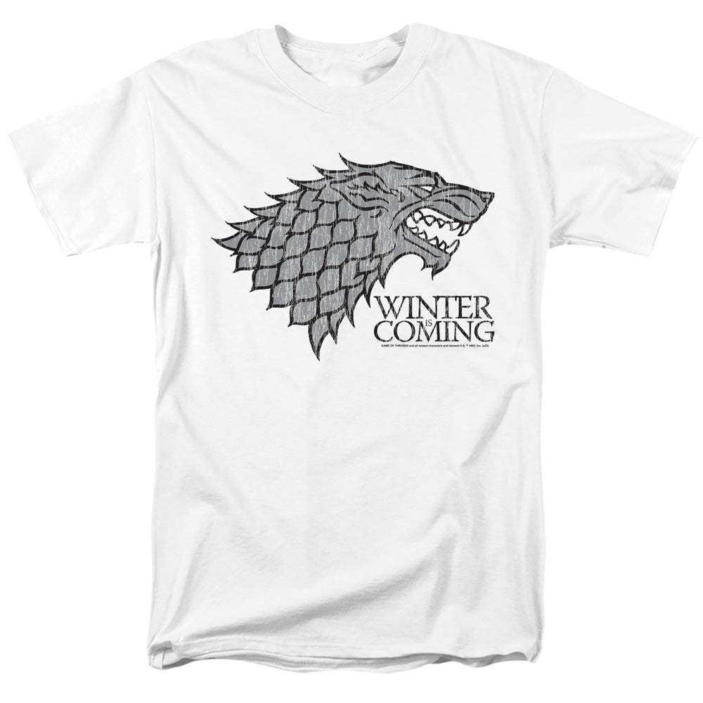 Game Of Thrones Startk Winter Is Coming On White Mens T Shirt White Officially Licensed