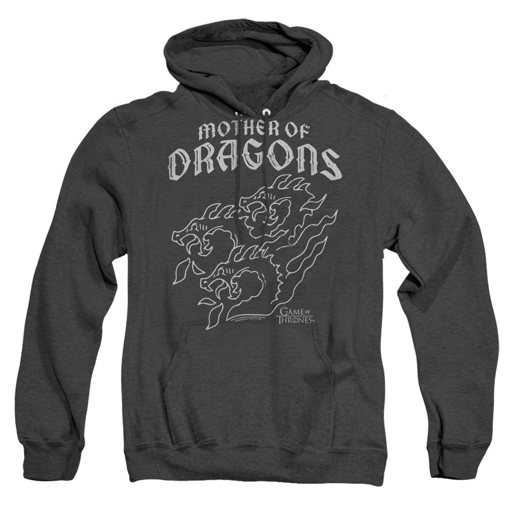 Game Of Thrones Mother Of Dragons Mens Heather Hoodie Black Officially Licensed