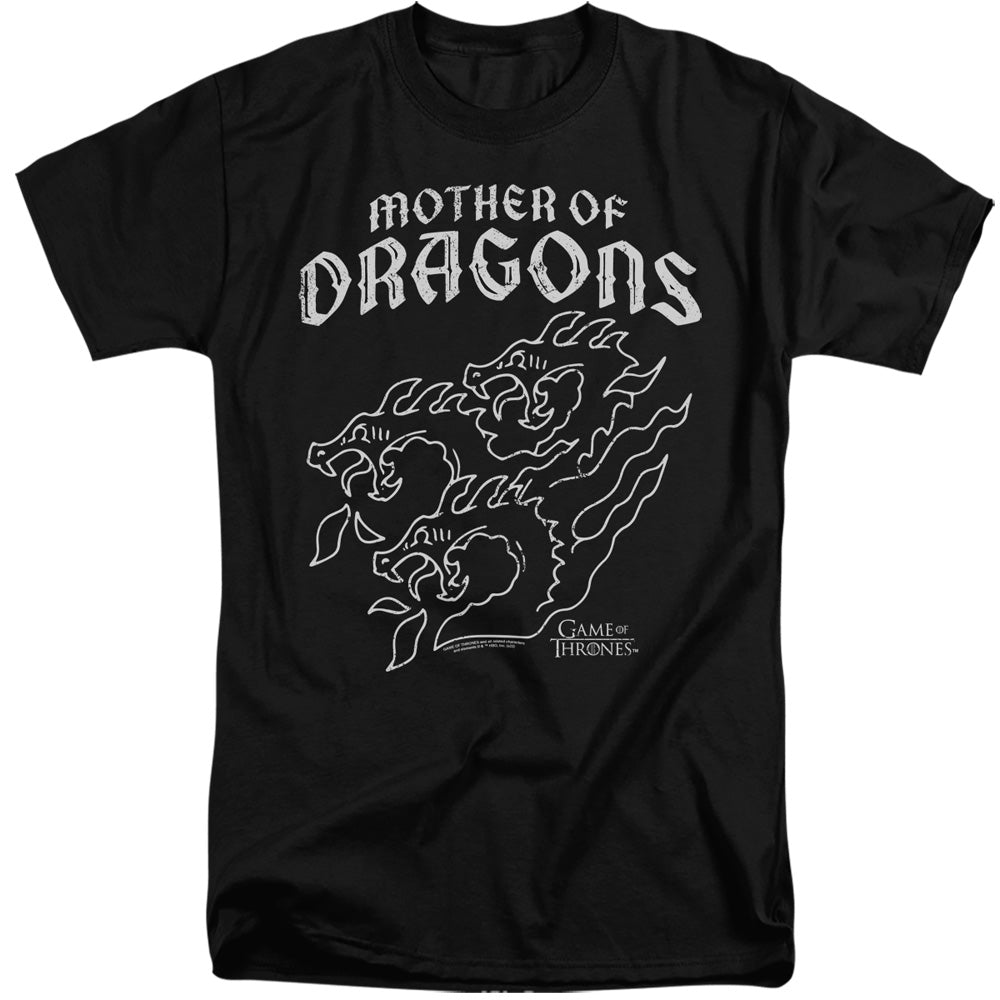 Game Of Thrones Mother Of Dragons Mens Tall T Shirt Black Officially Licensed