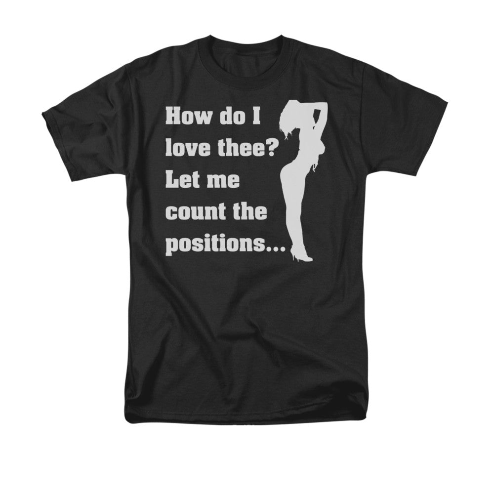 How Do I Love Thee Mens T Shirt Black Officially Licensed