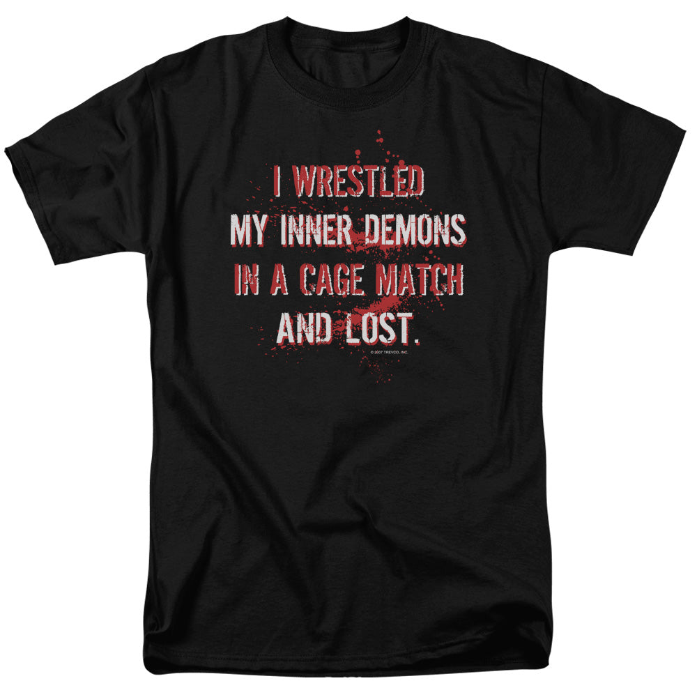 Wrestling Inner Demons Mens T Shirt Black Officially Licensed