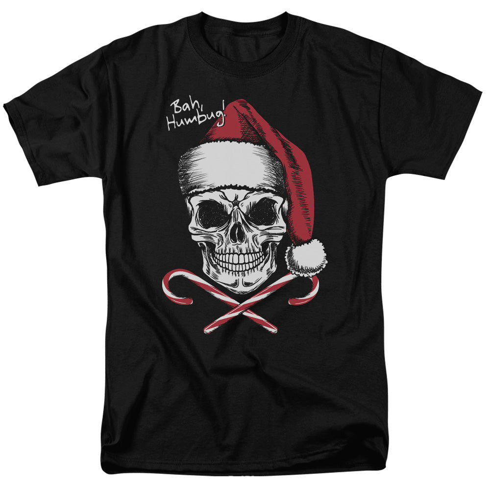 Skull Bah Humbug Mens T Shirt Black Officially Licensed