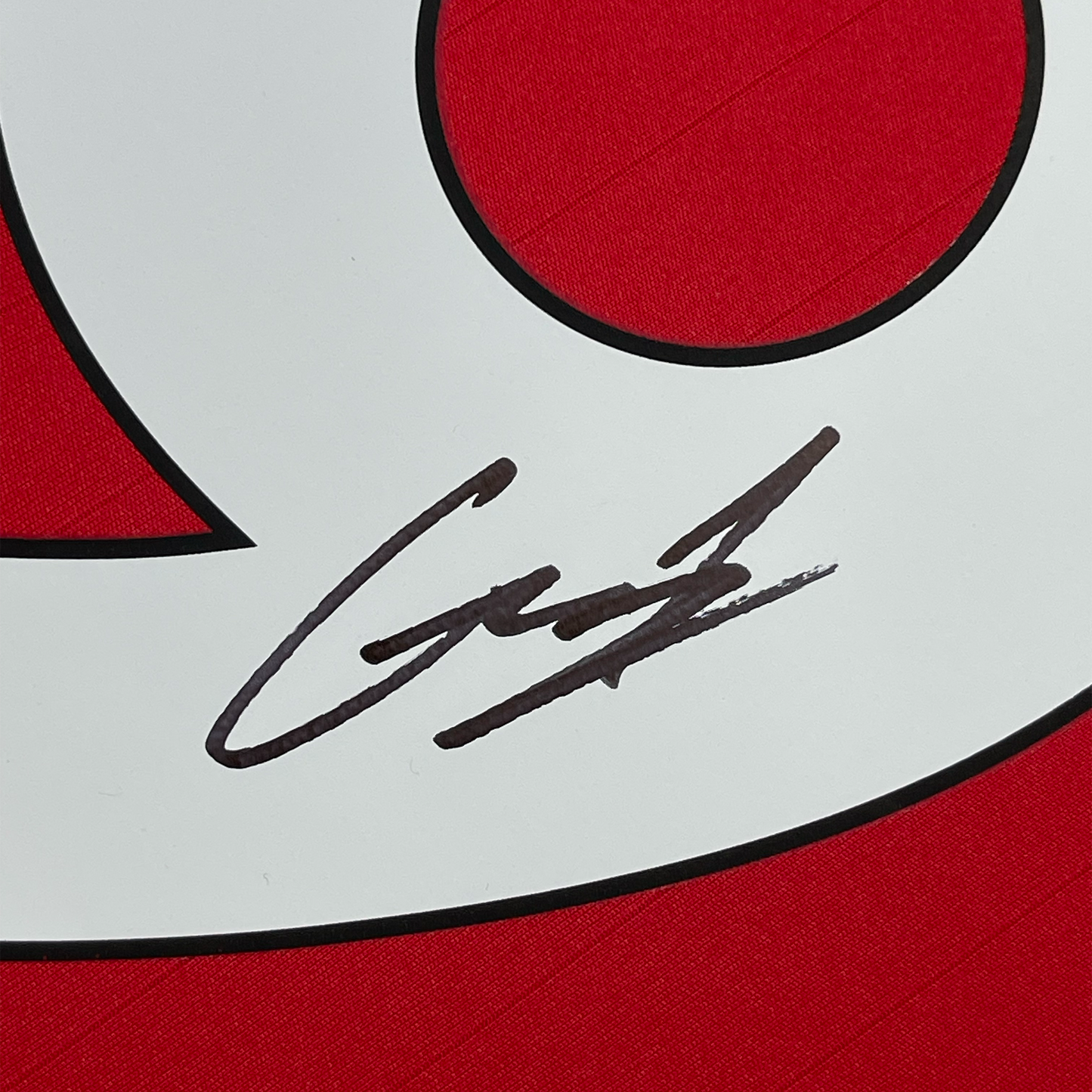 Framed Autographed/Signed Alejandro Garnacho 35x39 Manchester United Red Soccer Jersey Beckett BAS COA