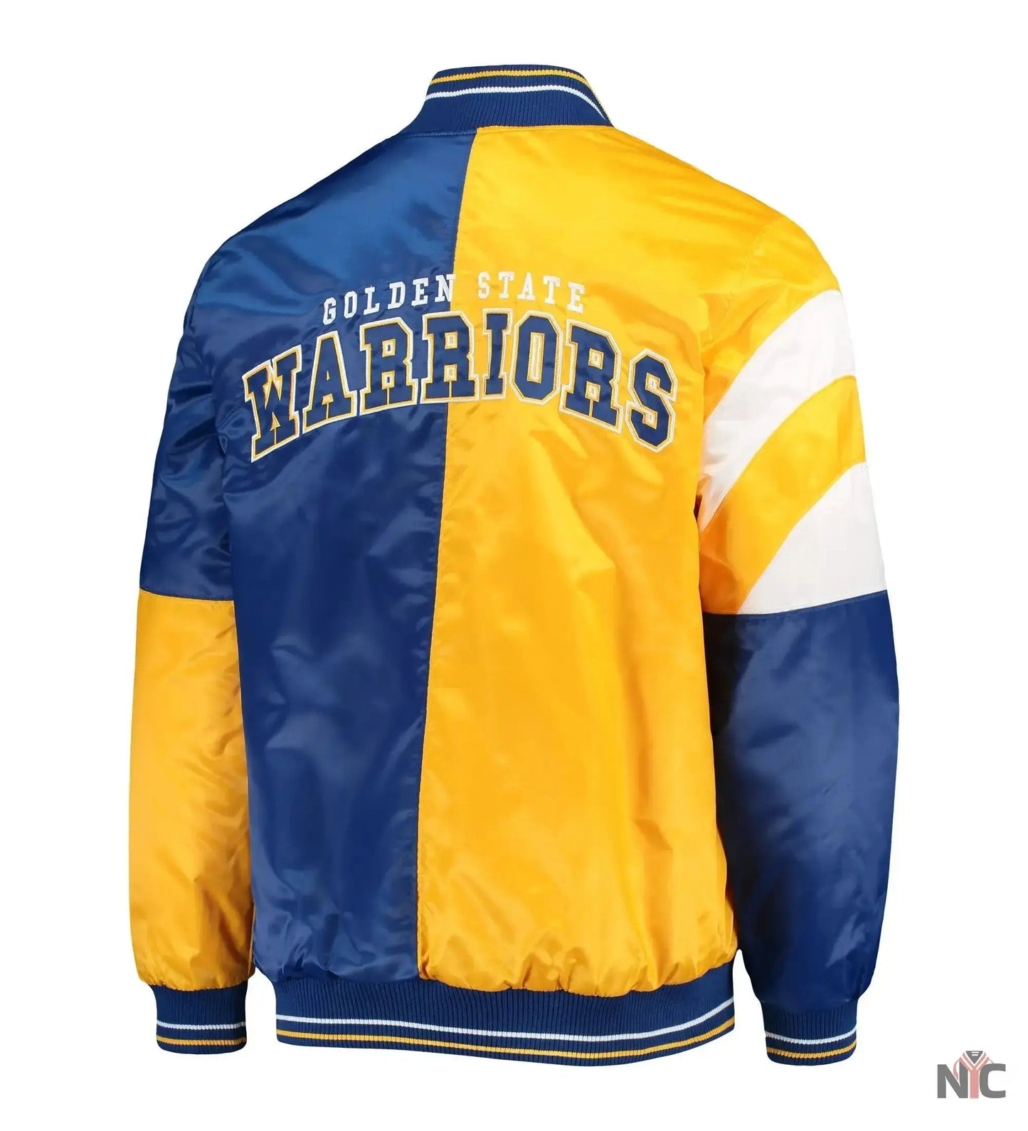 Golden State Warriors 75th Anniversary Leader Color Block Satin Jacket