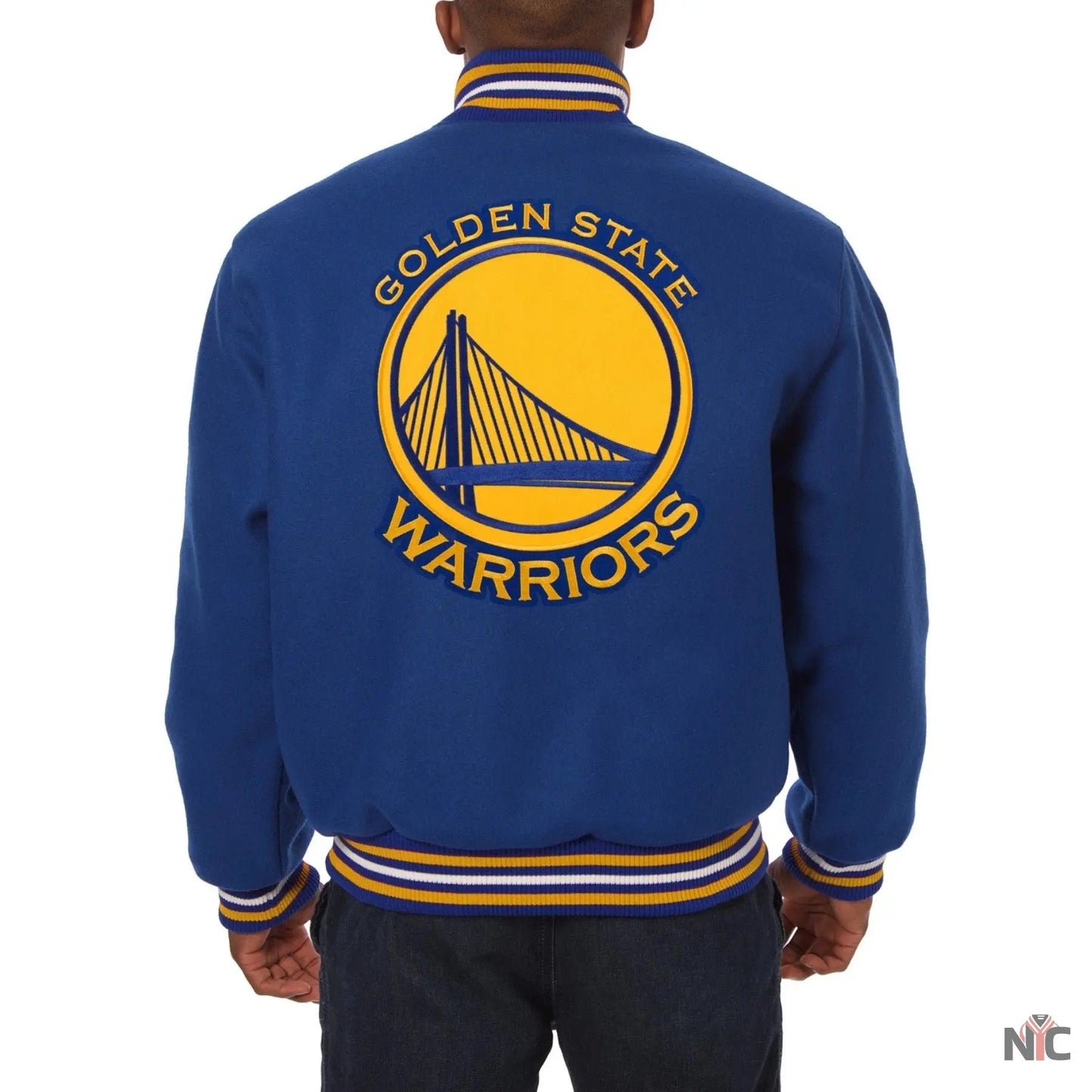 Golden State Warriors Blue Wool Varsity Jacket