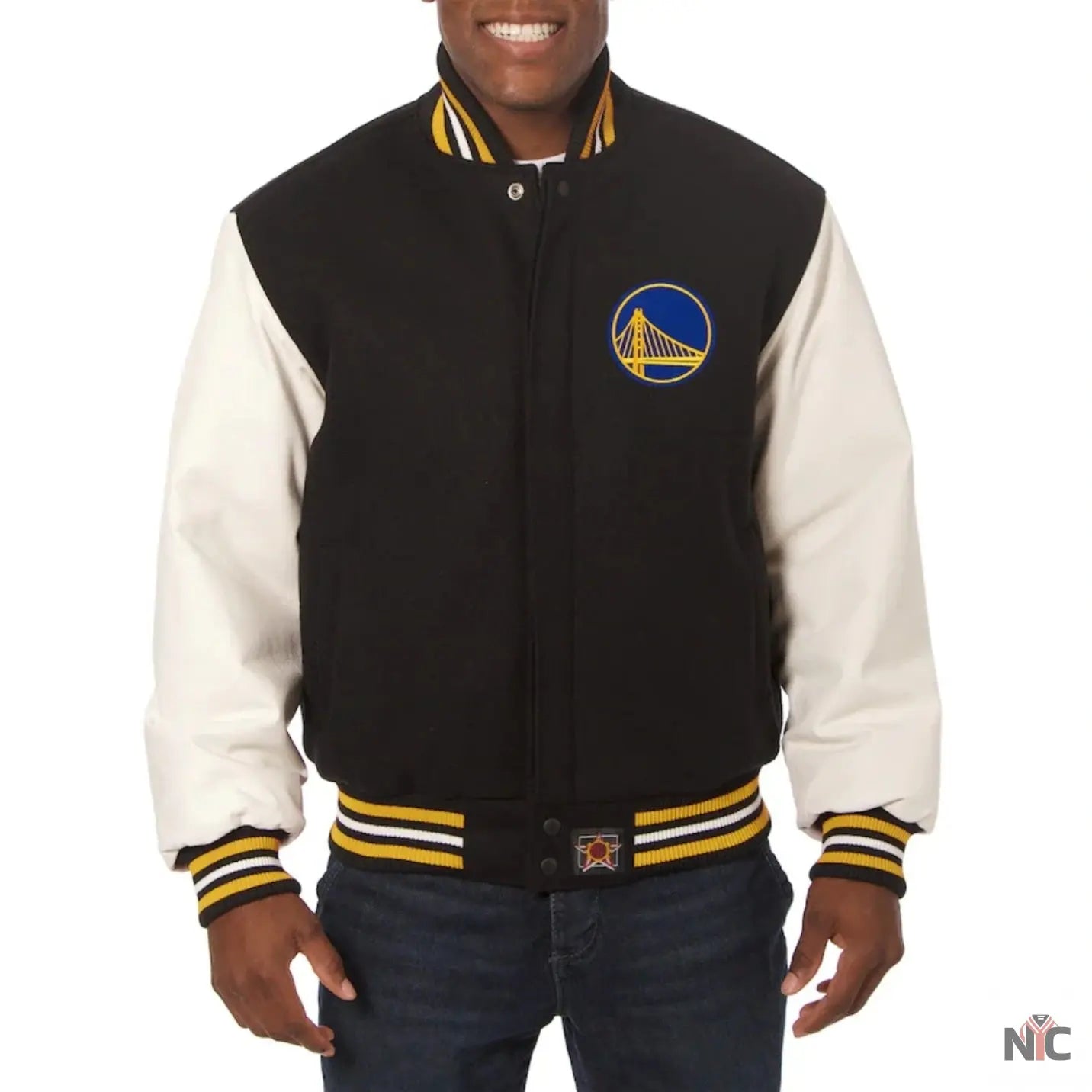 Golden State Warriors Domestic Wool & Leather Varsity Jacket