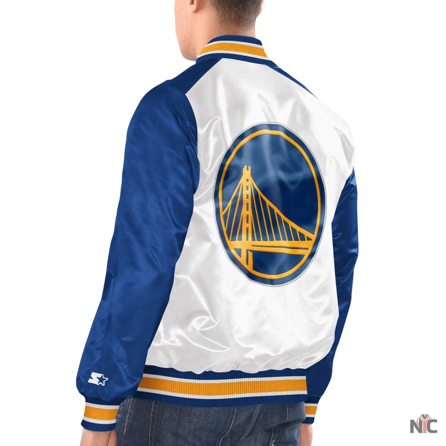 Golden State Warriors Renegade Satin Varsity Jacket