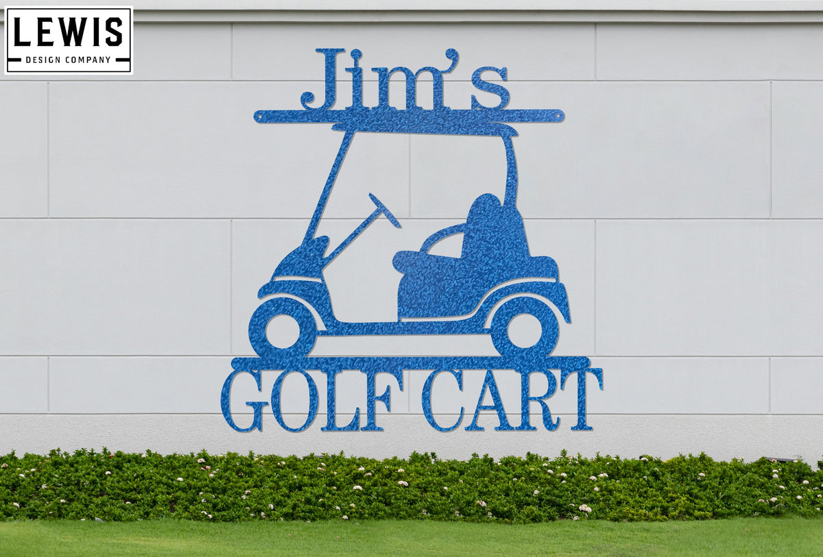 Golf Cart Custom Metal Sign | Personalized Golf Decor