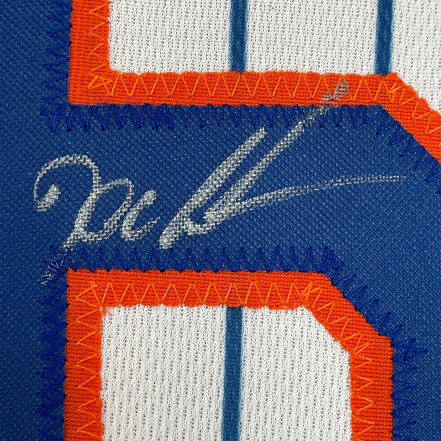Framed Autographed/Signed Dwight Doc Gooden 35x39 New York Pinstripe Baseball Jersey PSA/DNA COA