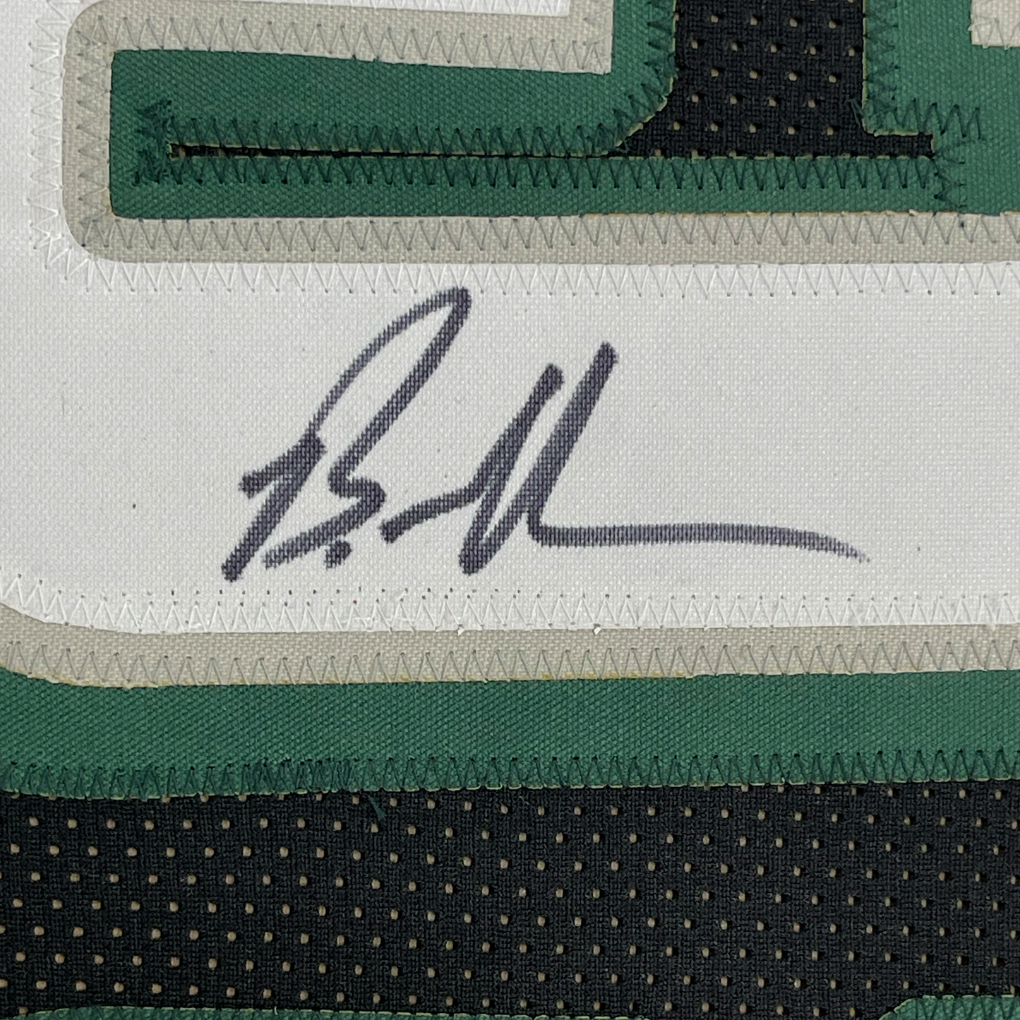 Framed Autographed/Signed Brandon Graham 35x39 Philadelphia Black Football Jersey JSA COA