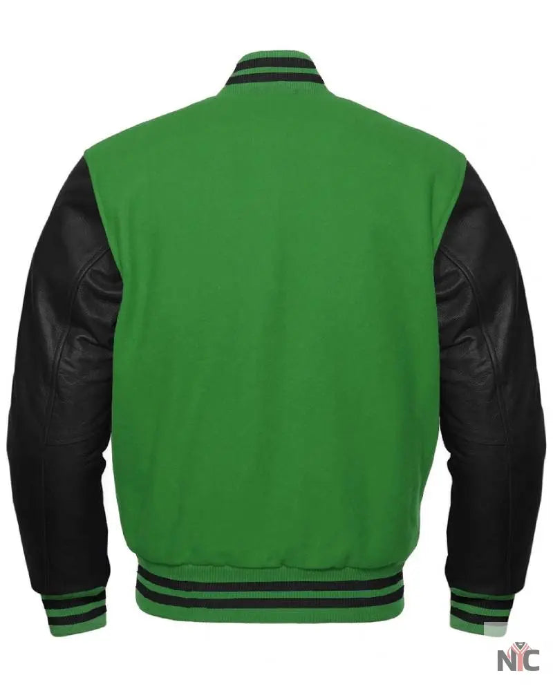 Green And Black Varsity Letterman Jacket