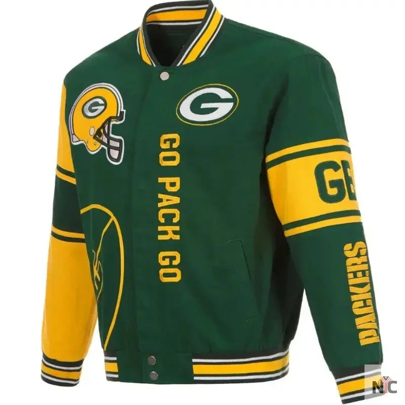 Green Bay Packers Green & Yellow Varsity Jacket