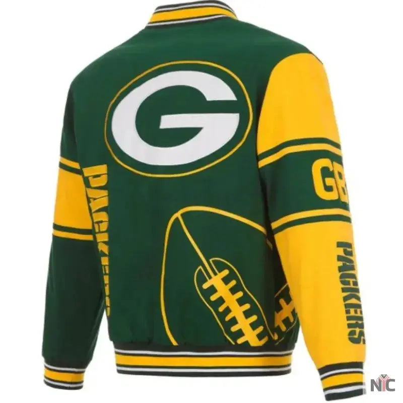 Green Bay Packers Green & Yellow Varsity Jacket