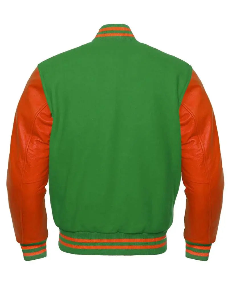 Green And Orange Varsity Jacket