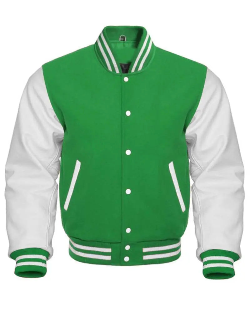 Green & White Varsity Jacket