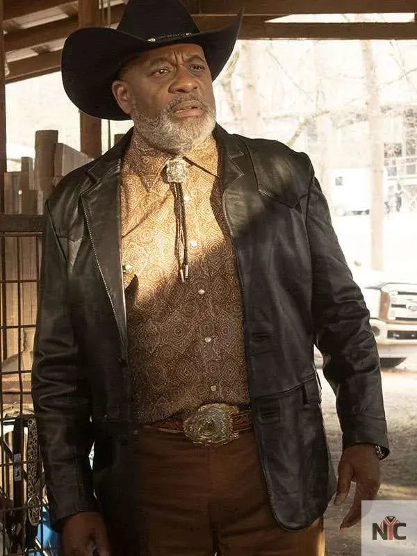 Gregory Alan Williams Will Trent S03 Black Leather Blazer