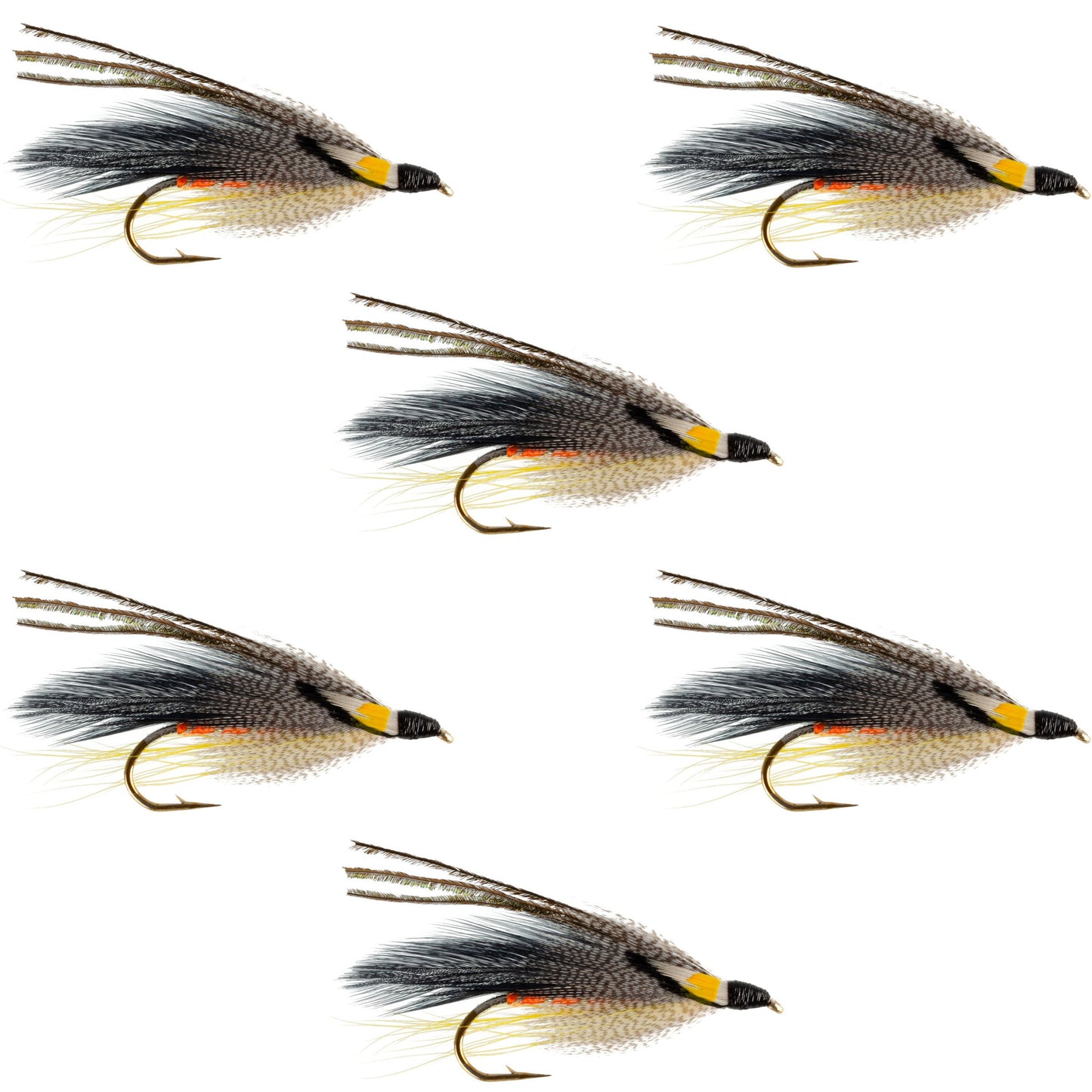 Gray Ghost Classic Streamer Flies - Set of 6 - Hook Size 4