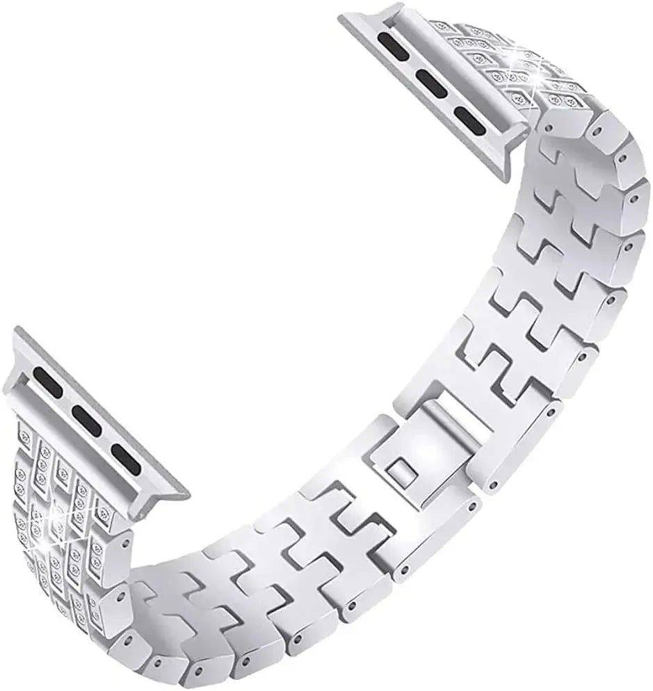 Apple Watch Bedazzled Stainless Steel Strap - Elegant Design