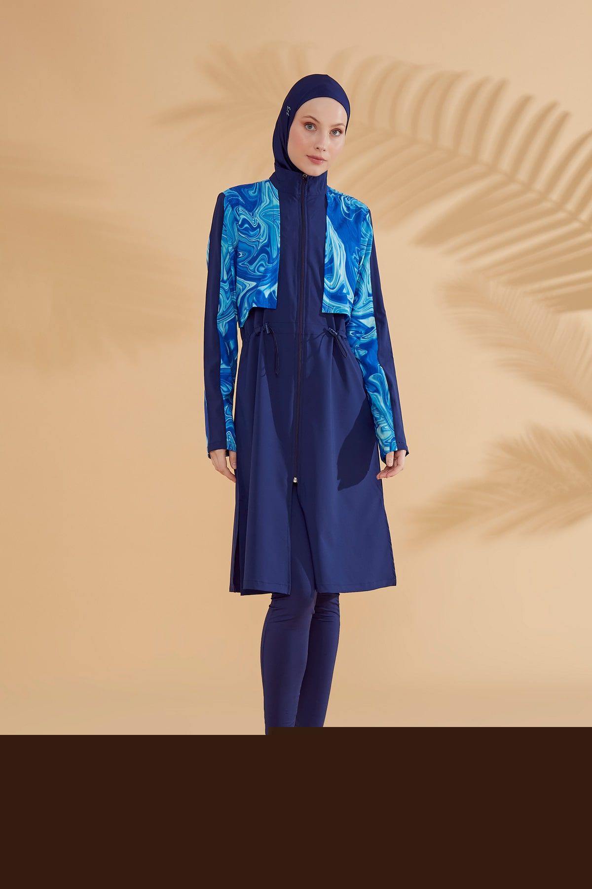 Woven Navy Burkini Modest Swimwear M2319