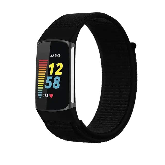 Fitbit Charge 5 6 Nylon Velcro Band - Durable Comfortable Strap