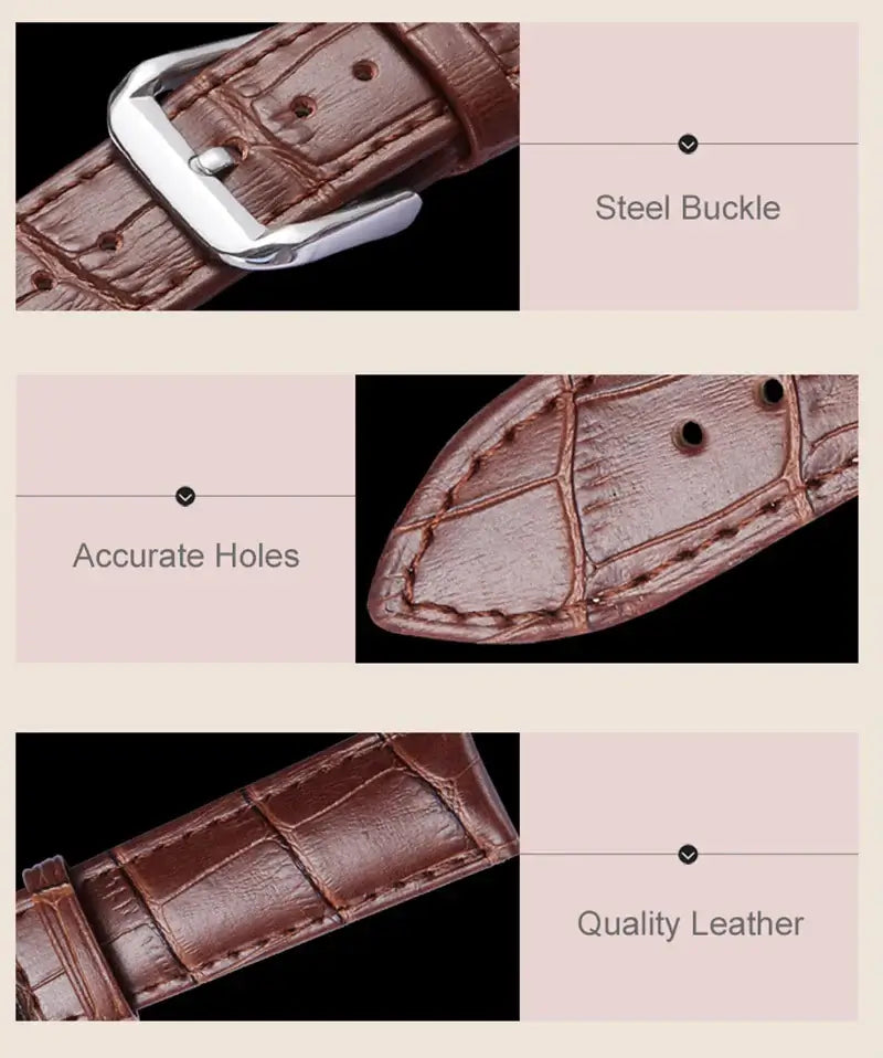 Fitbit Charge 6 5 4 3 Leather Band - Premium Classic Style