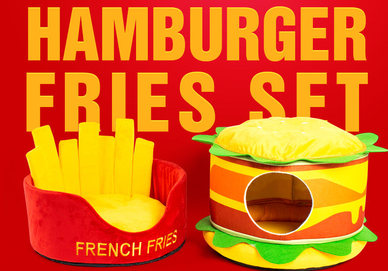 Hamburger French Fries Pet Bed