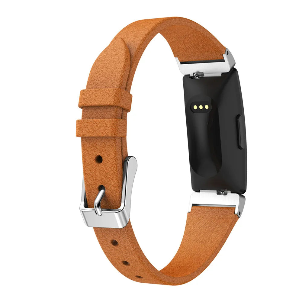 Fitbit Inspire 2, 1, HR Leather Band - Stylish, Comfortable, Durable